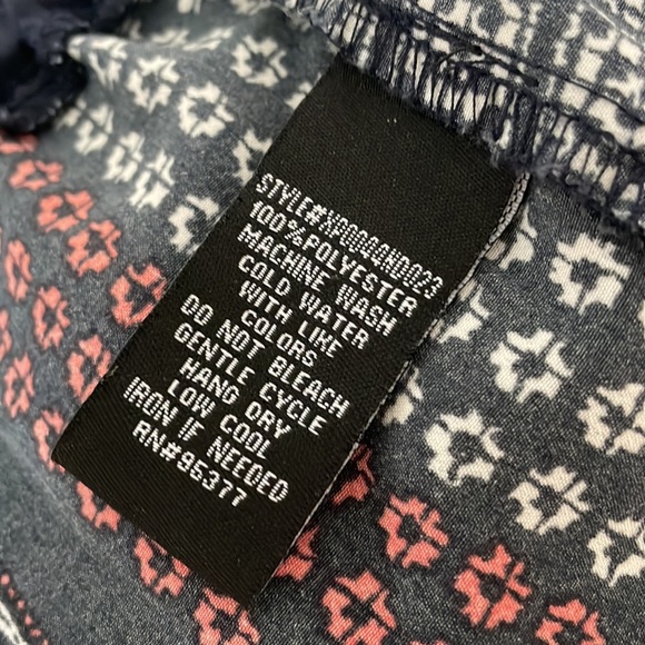 Anthropologie | Sanctuary Wide-leg Navy Blue Print - Picture 4 of 5